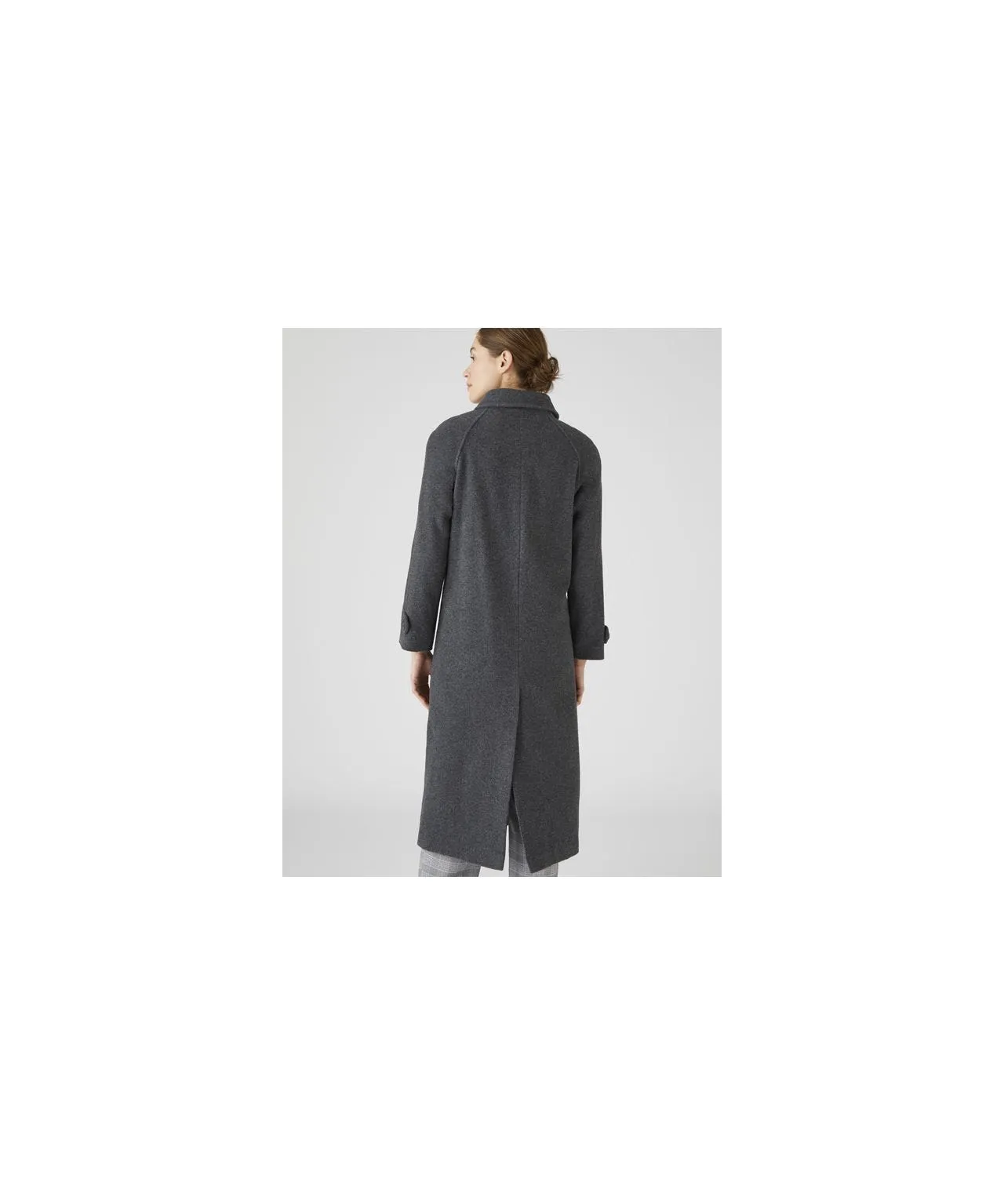 Long Wool Coat with Rich Fabric