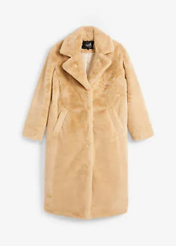 Longline Faux Fur Coat from bonprix at Grattan