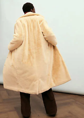 Longline Faux Fur Coat from bonprix at Grattan