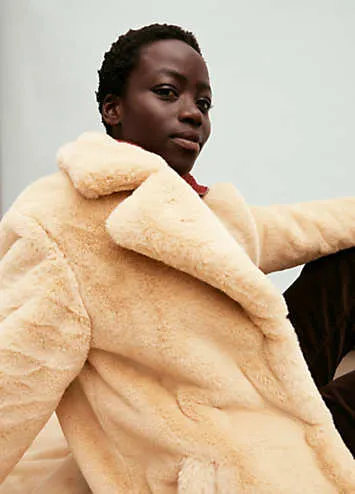 Longline Faux Fur Coat from bonprix at Grattan