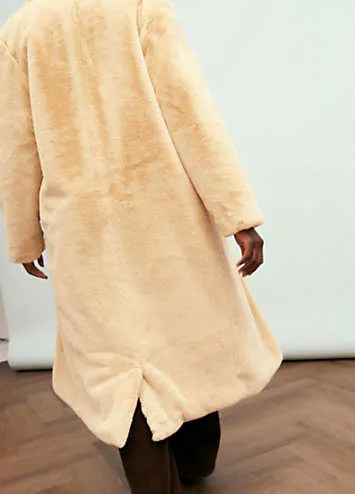 Longline Faux Fur Coat from bonprix at Grattan