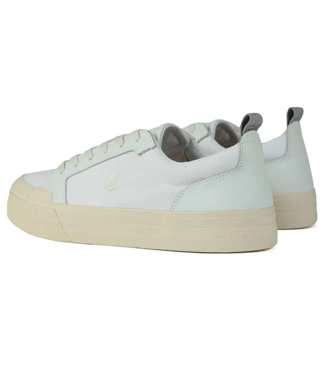 Lyle & Scott Dawson White Low Canvas Shoes