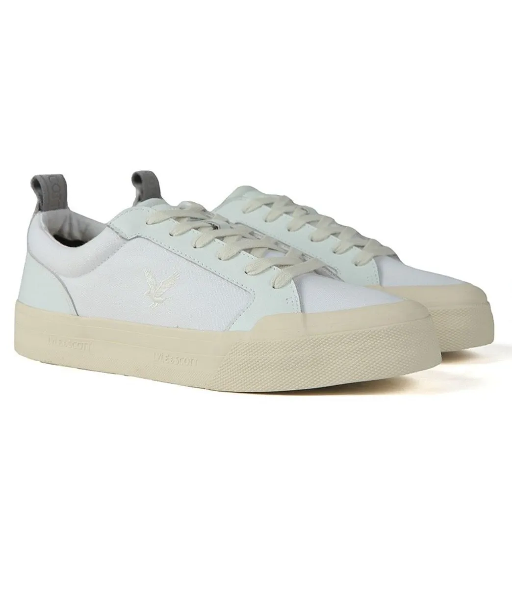 Lyle & Scott Dawson White Low Canvas Shoes