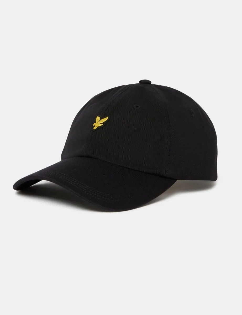 Lyle and Scott Jet Black Cotton Baseball Cap