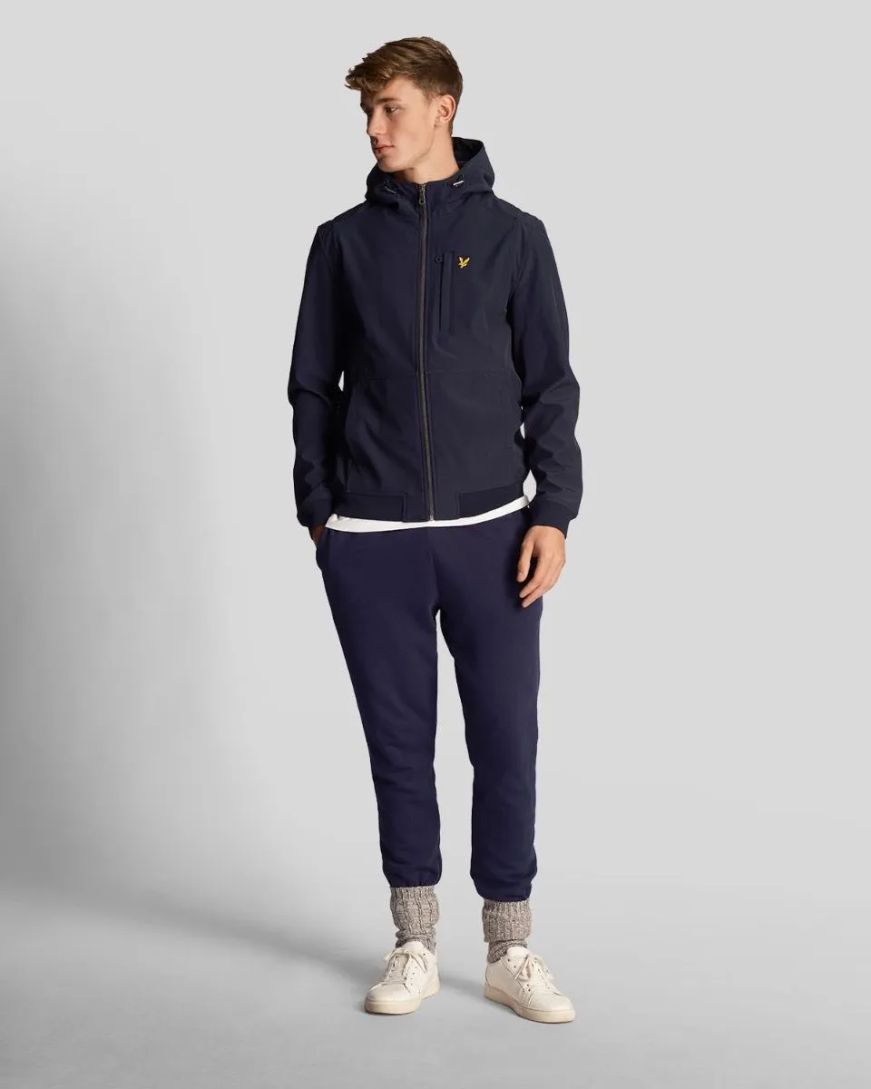 Lyle and Scott Hooded Lightweight Softshell Jacket in Dark Navy