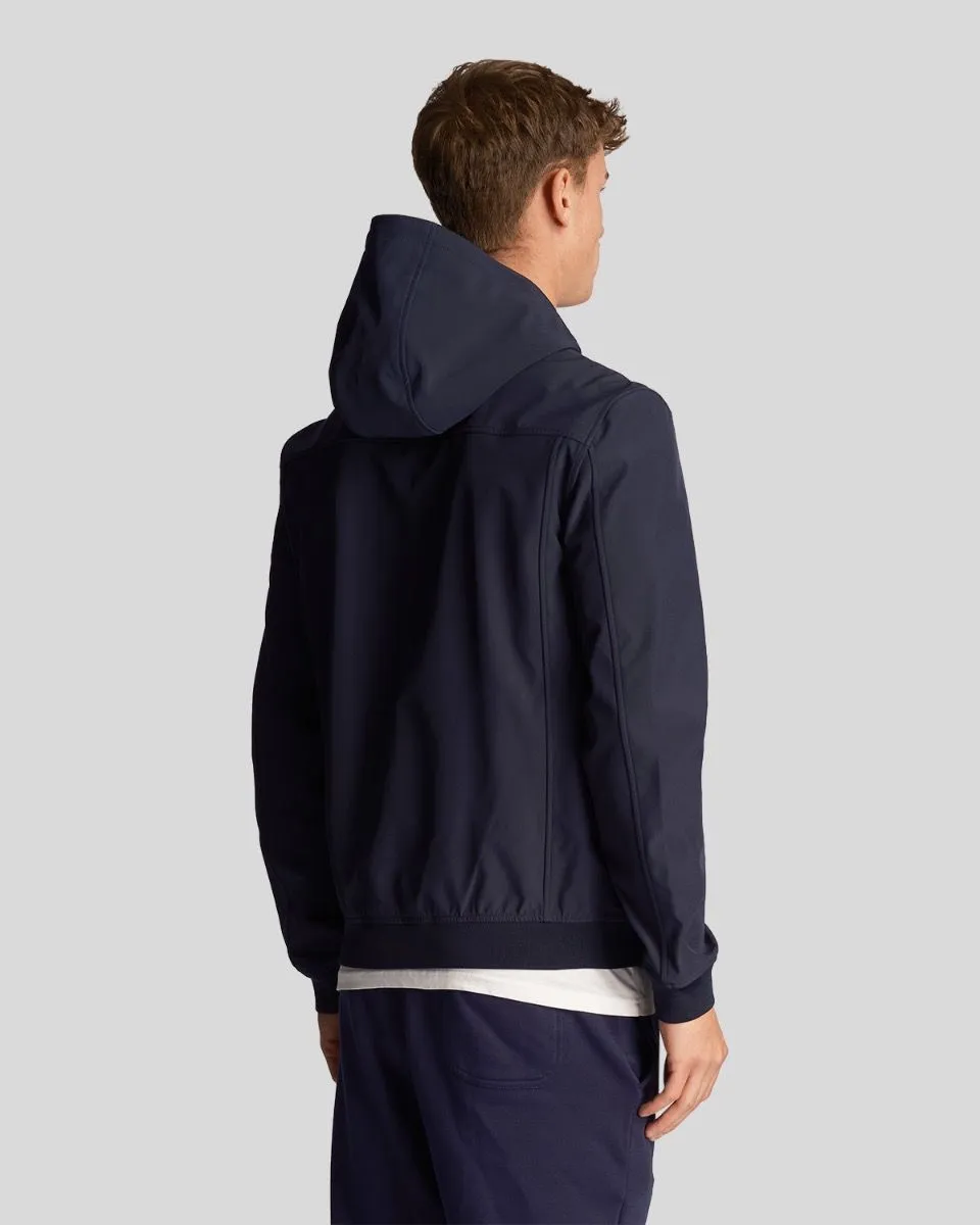 Lyle and Scott Hooded Lightweight Softshell Jacket in Dark Navy