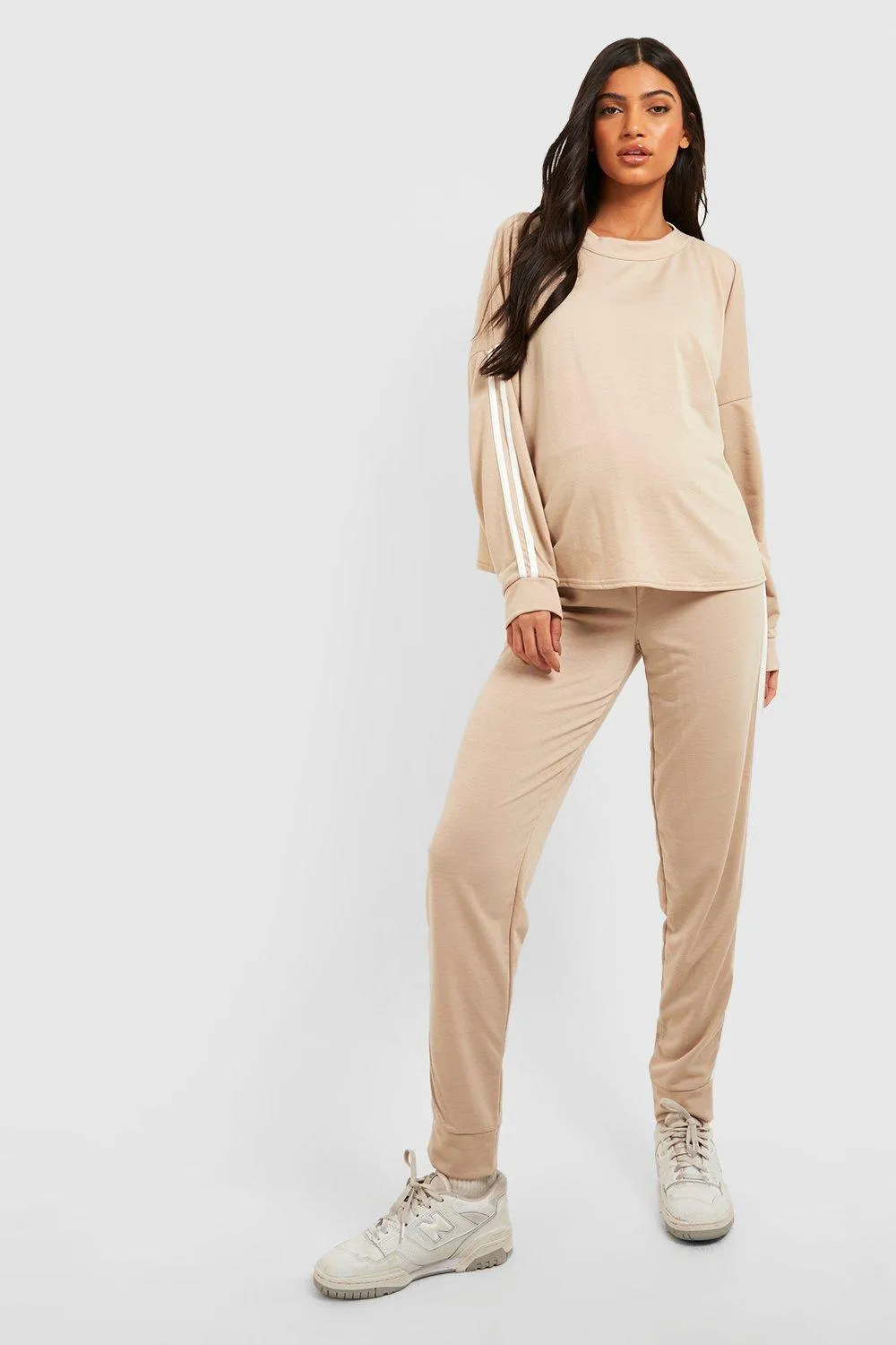 Maternity Side Stripe Sweatshirt Tracksuit