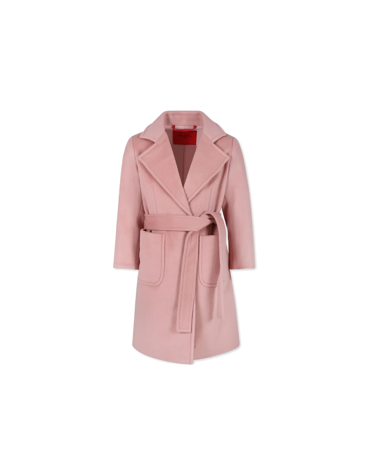 MAX&CO. KIDS Pink Wool Runaway Coat