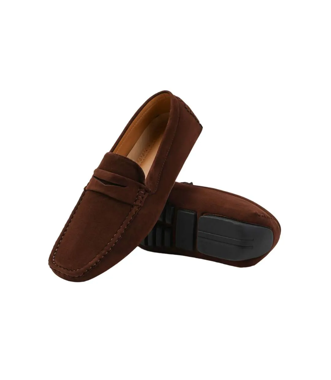 Where's That From Men's Alex Suede Driving Shoes in Brown