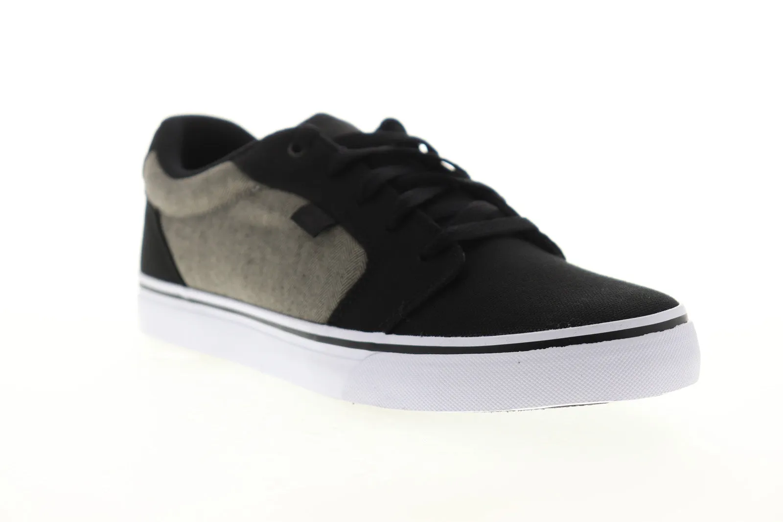 Men's Black Canvas Low Top Lace Up Skate Sneakers Shoes - DC Anvil TX SE ADYS300036