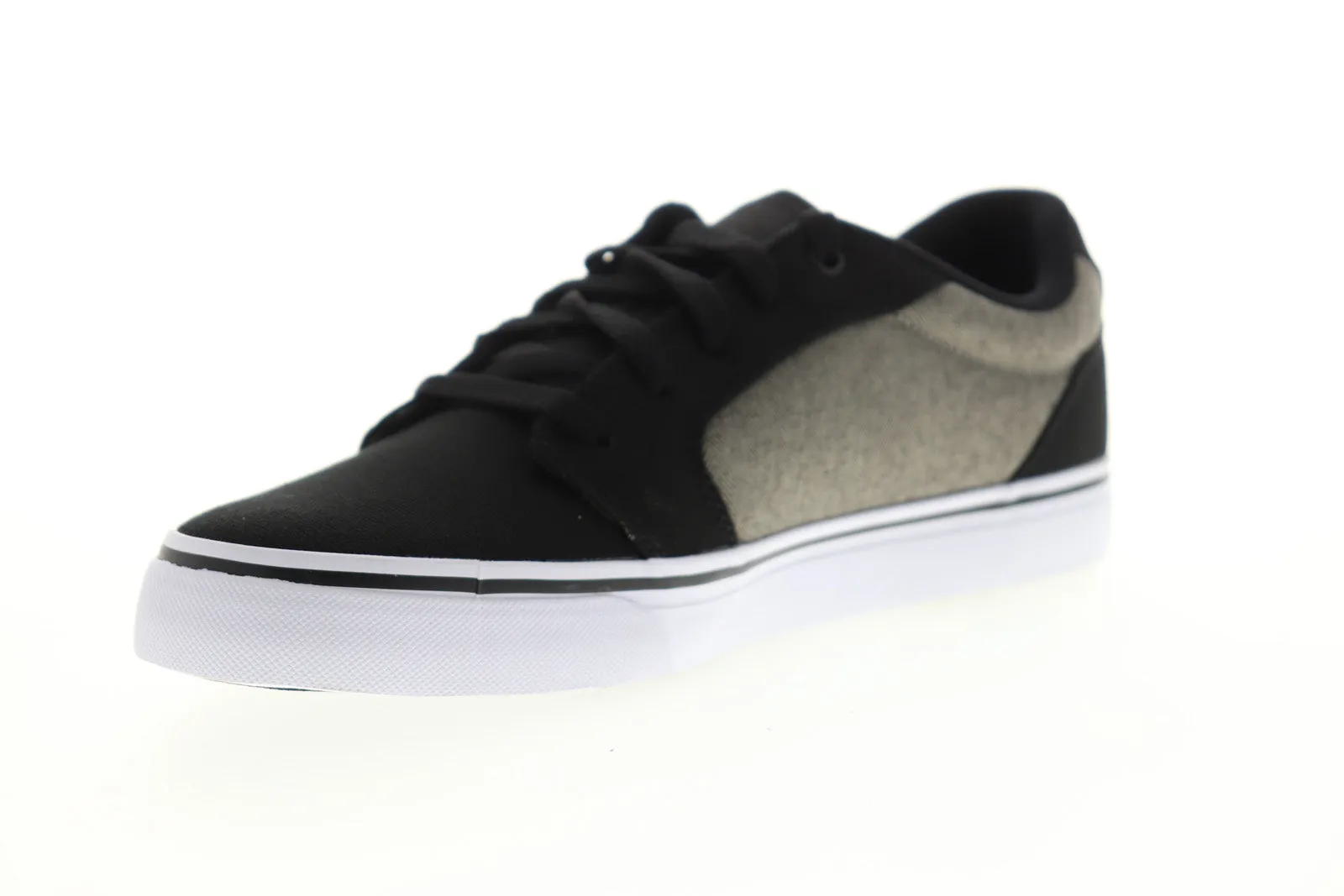 Men's Black Canvas Low Top Lace Up Skate Sneakers Shoes - DC Anvil TX SE ADYS300036