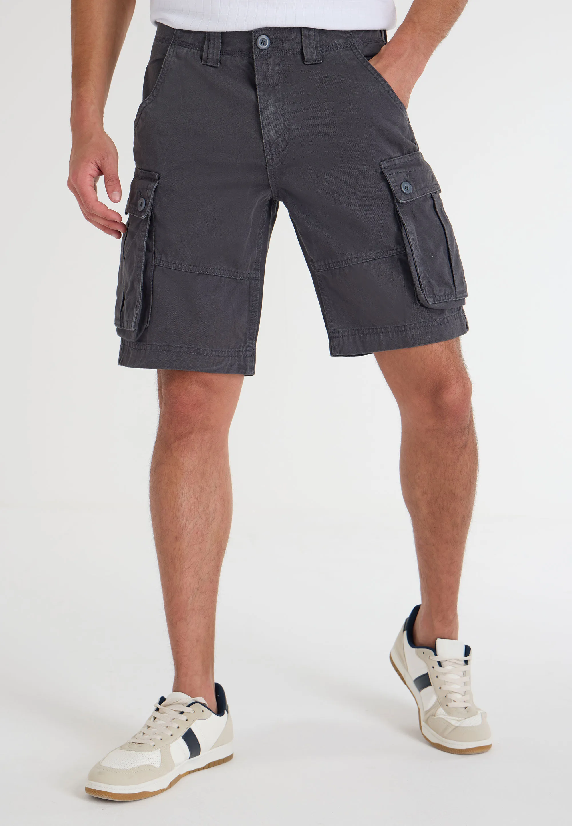 Charcoal Cargo Shorts for Men