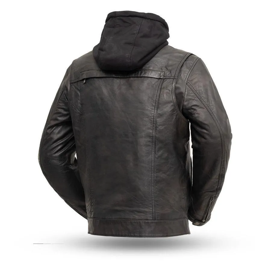 Mens Leather Motorcycle Jacket vendetta.