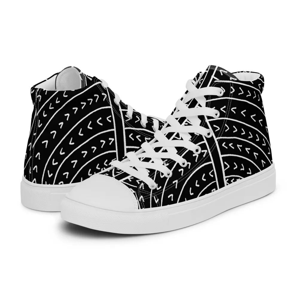 Mens The Vowel O Canvas High Tops