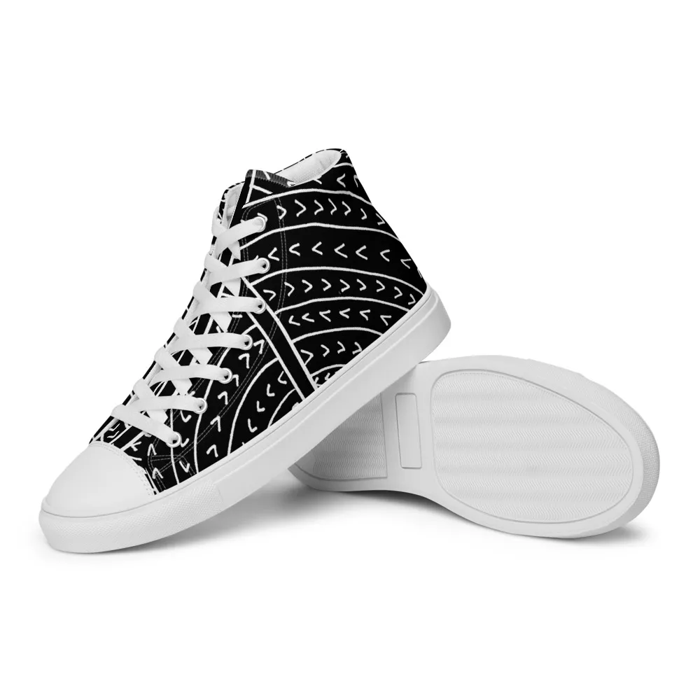 Mens The Vowel O Canvas High Tops