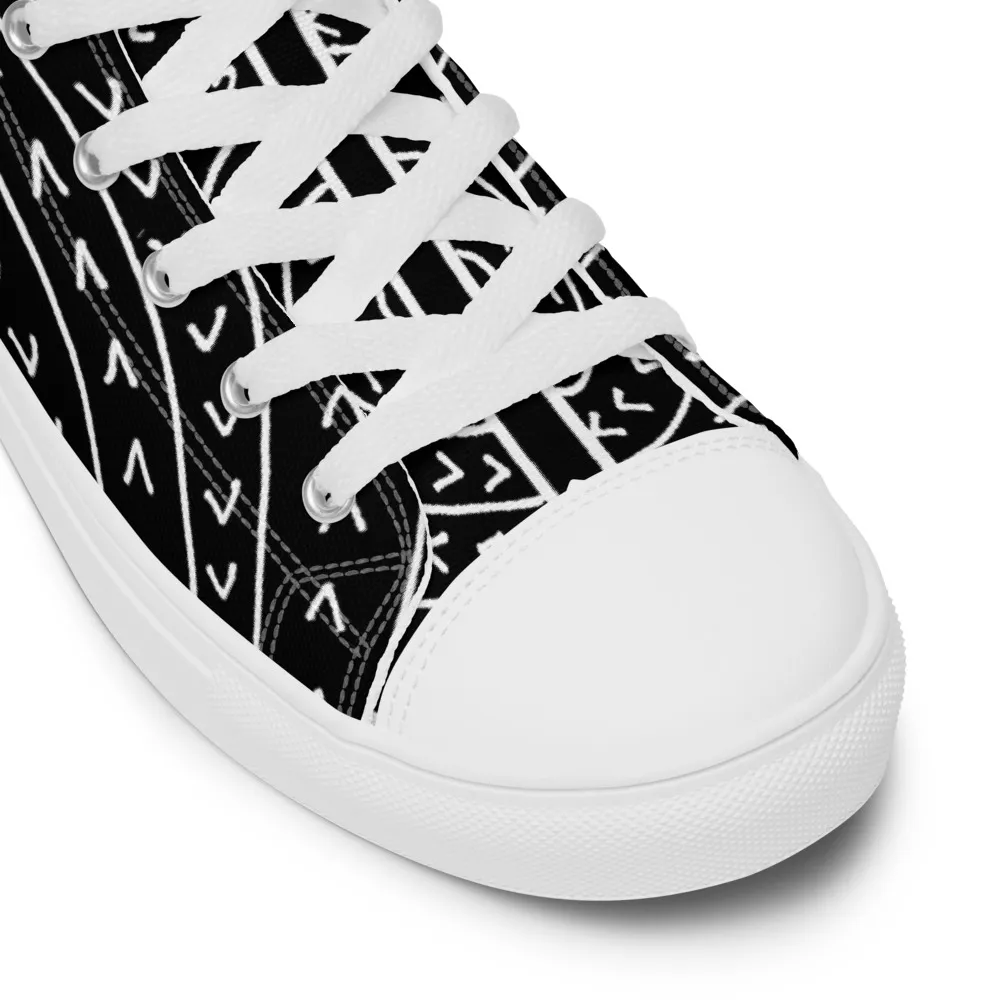 Mens The Vowel O Canvas High Tops