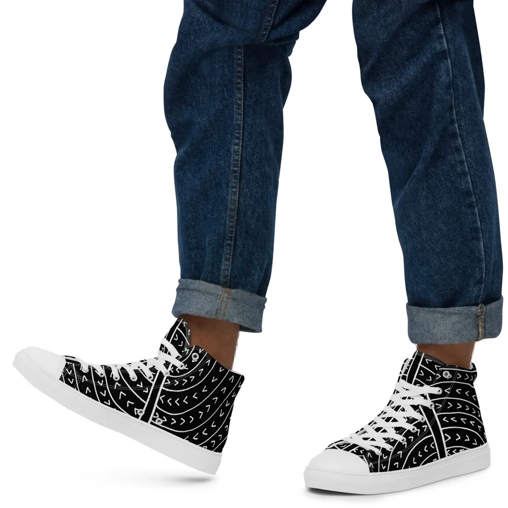 Mens The Vowel O Canvas High Tops