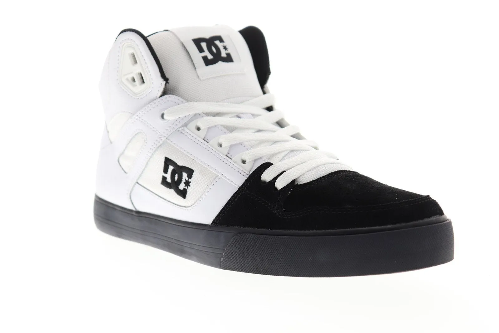 Men's White Suede Skate High Top Shoes - DC Pure High Top WC ADYS400043