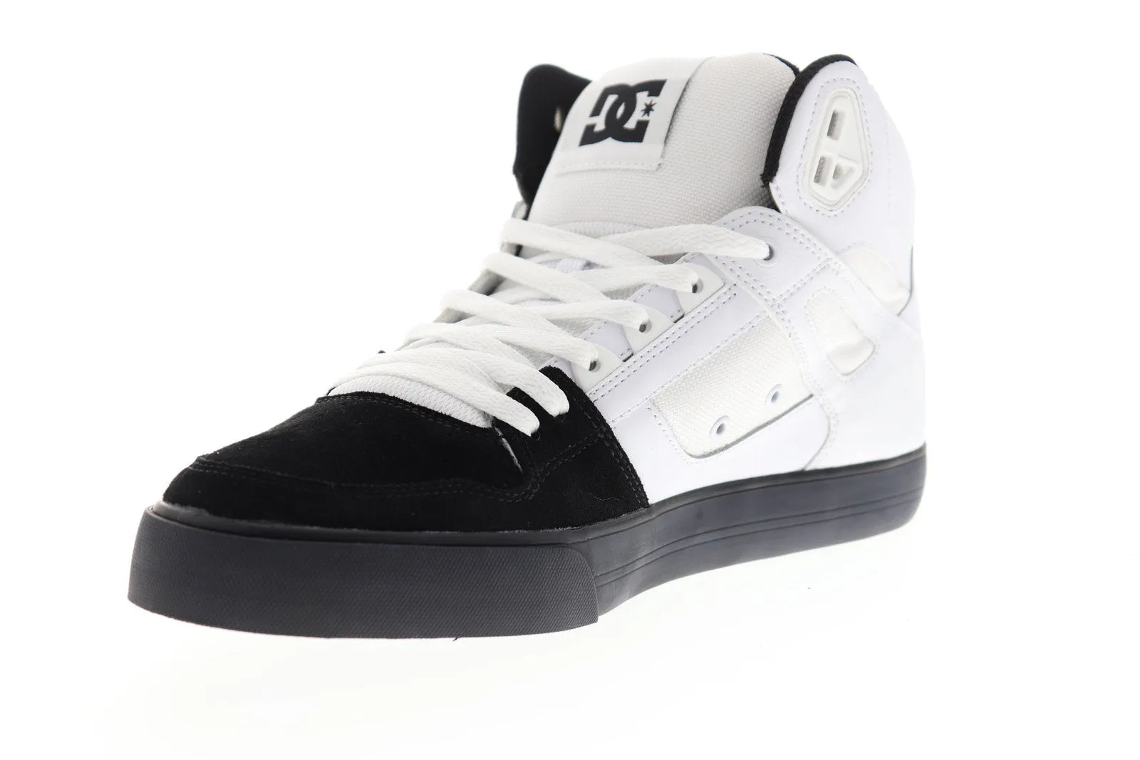 Men's White Suede Skate High Top Shoes - DC Pure High Top WC ADYS400043