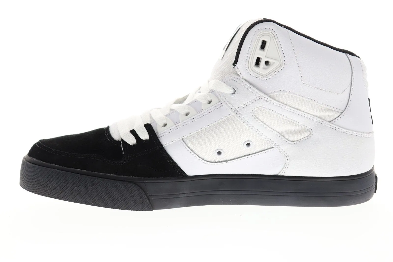 Men's White Suede Skate High Top Shoes - DC Pure High Top WC ADYS400043