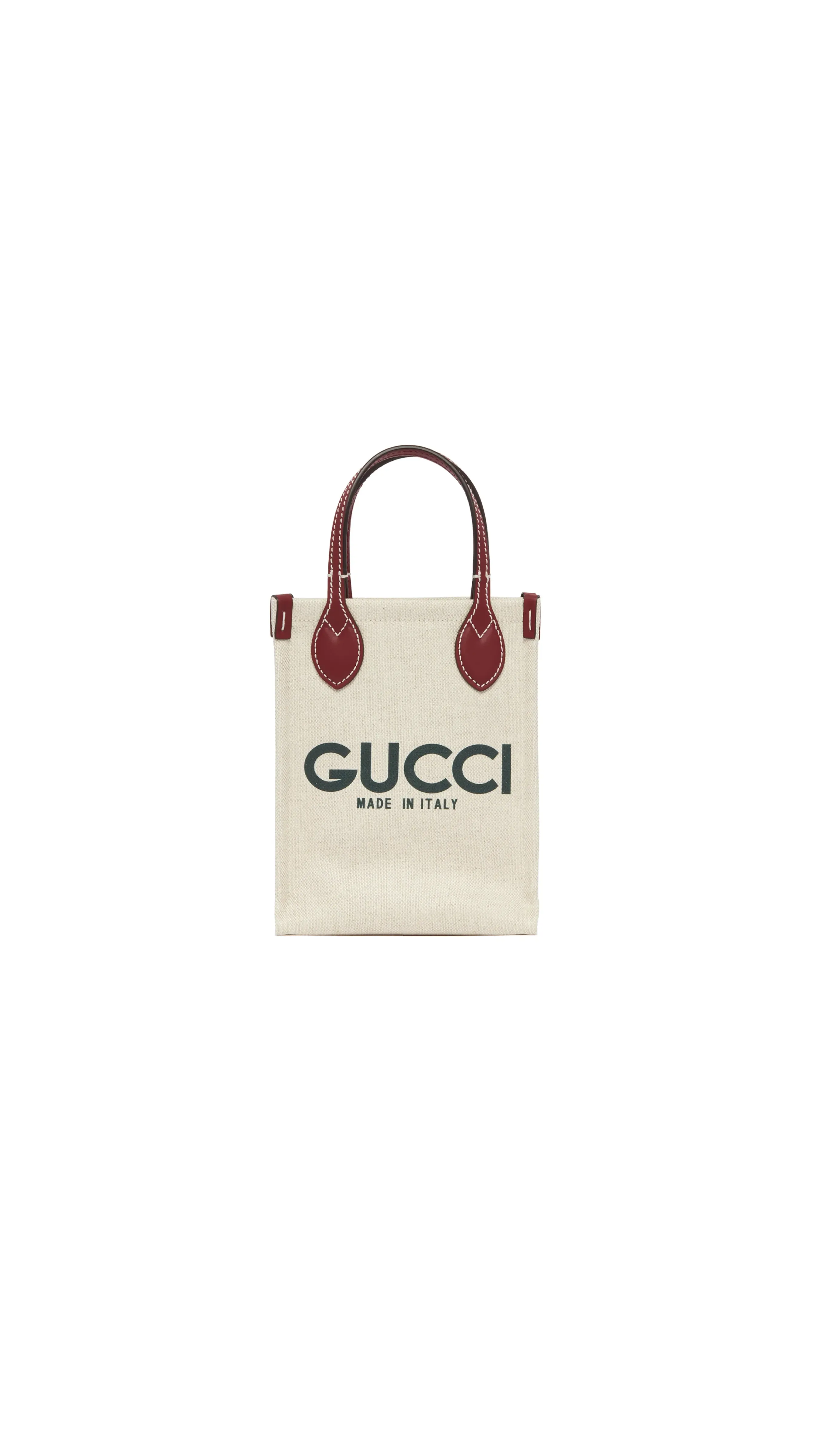 Mini Logo Beige Shopping Bag