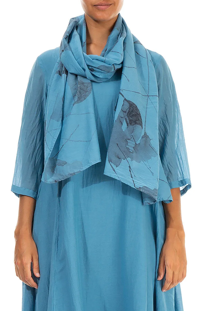 Mirage Denim Silk Cotton Scarf