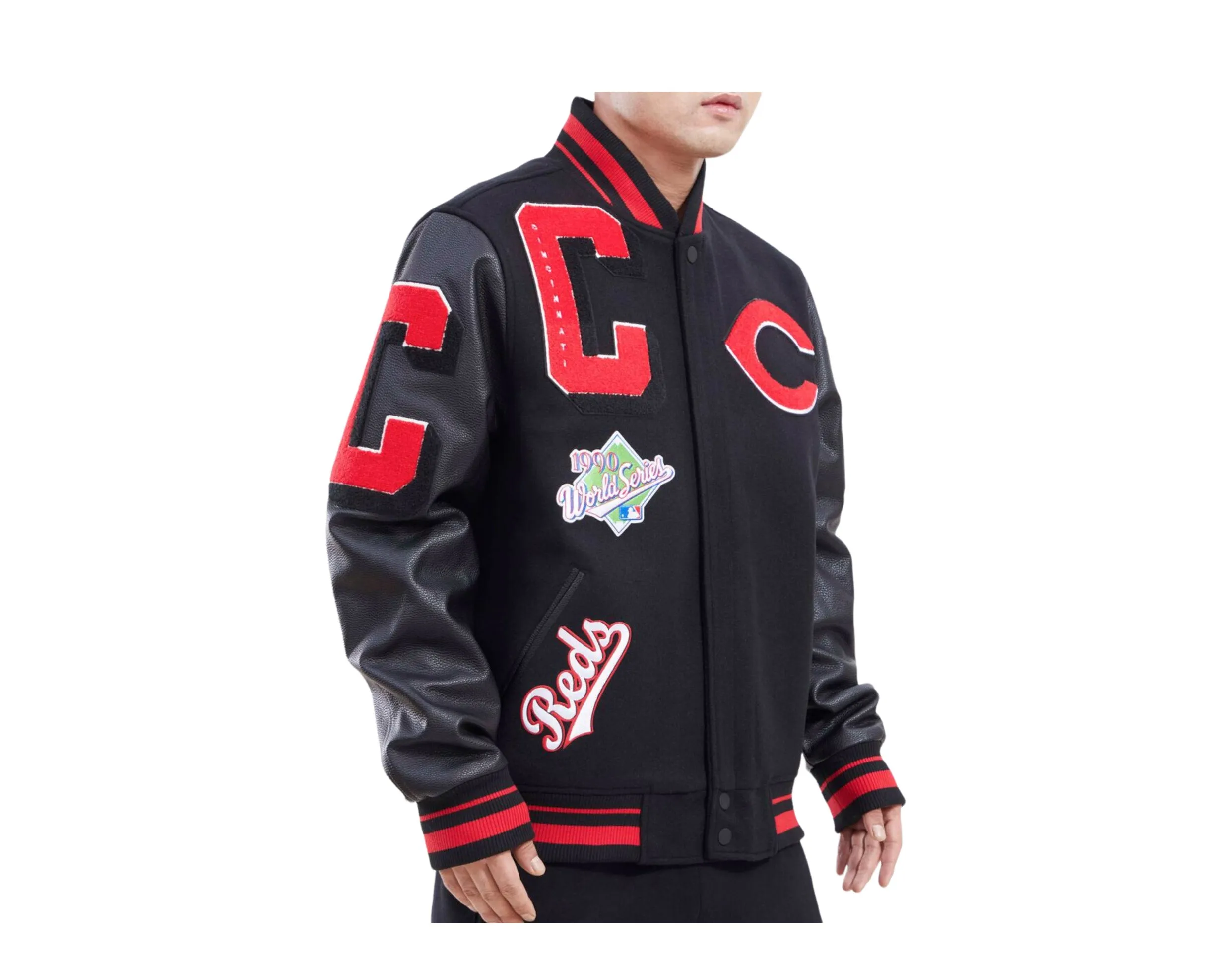 MLB Cincinnati Reds Men's Varsity Jacket with Mash Up Logo