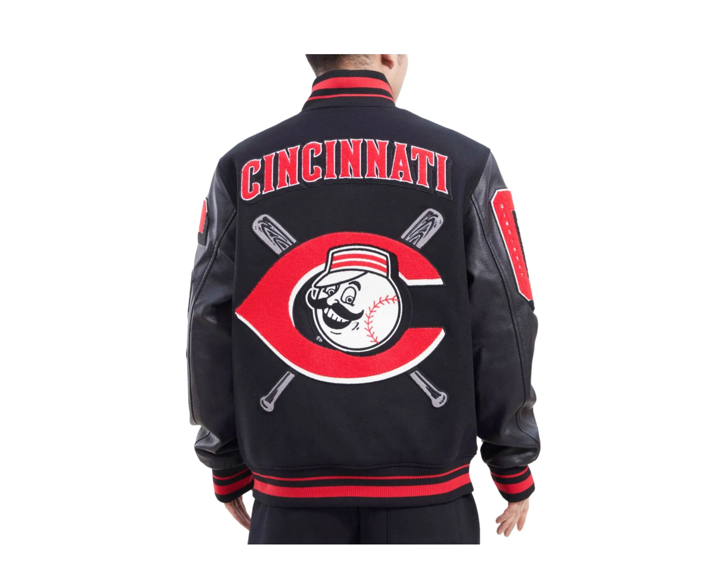 MLB Cincinnati Reds Men's Varsity Jacket with Mash Up Logo