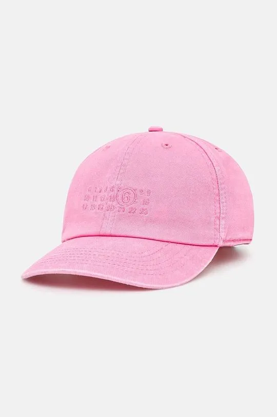 Pink MM6 Maison Margiela Cotton Baseball Cap SH0TC0003.M35190