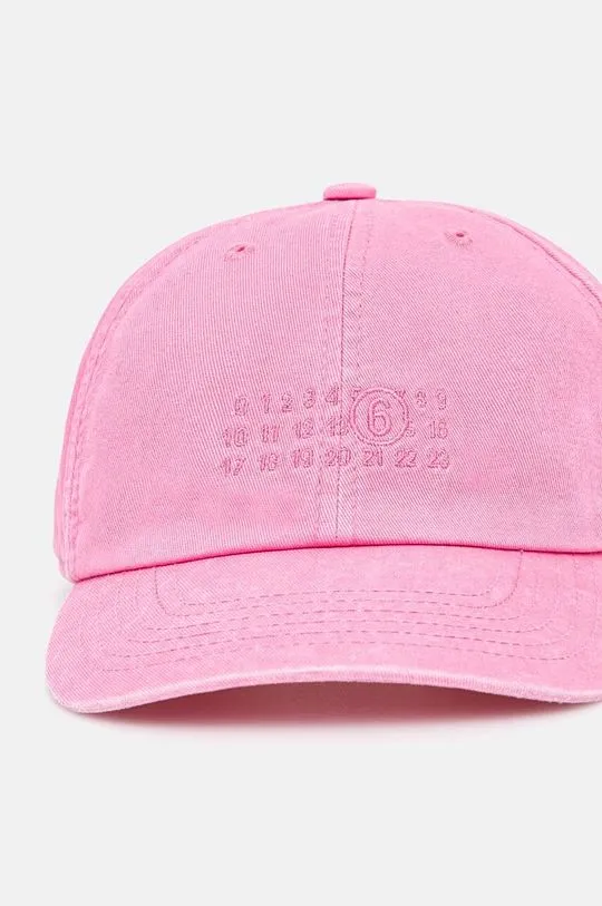 Pink MM6 Maison Margiela Cotton Baseball Cap SH0TC0003.M35190