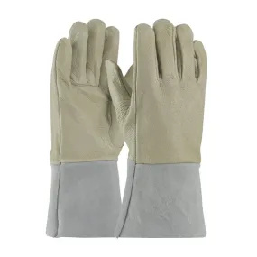 Natural L/RHO Mig Tig, Top Grain Pigskin, Split Leather GT Cuff, Sewn w/Kevlar, RHO Welder's and Foundry Gloves 1 Dozen 75-