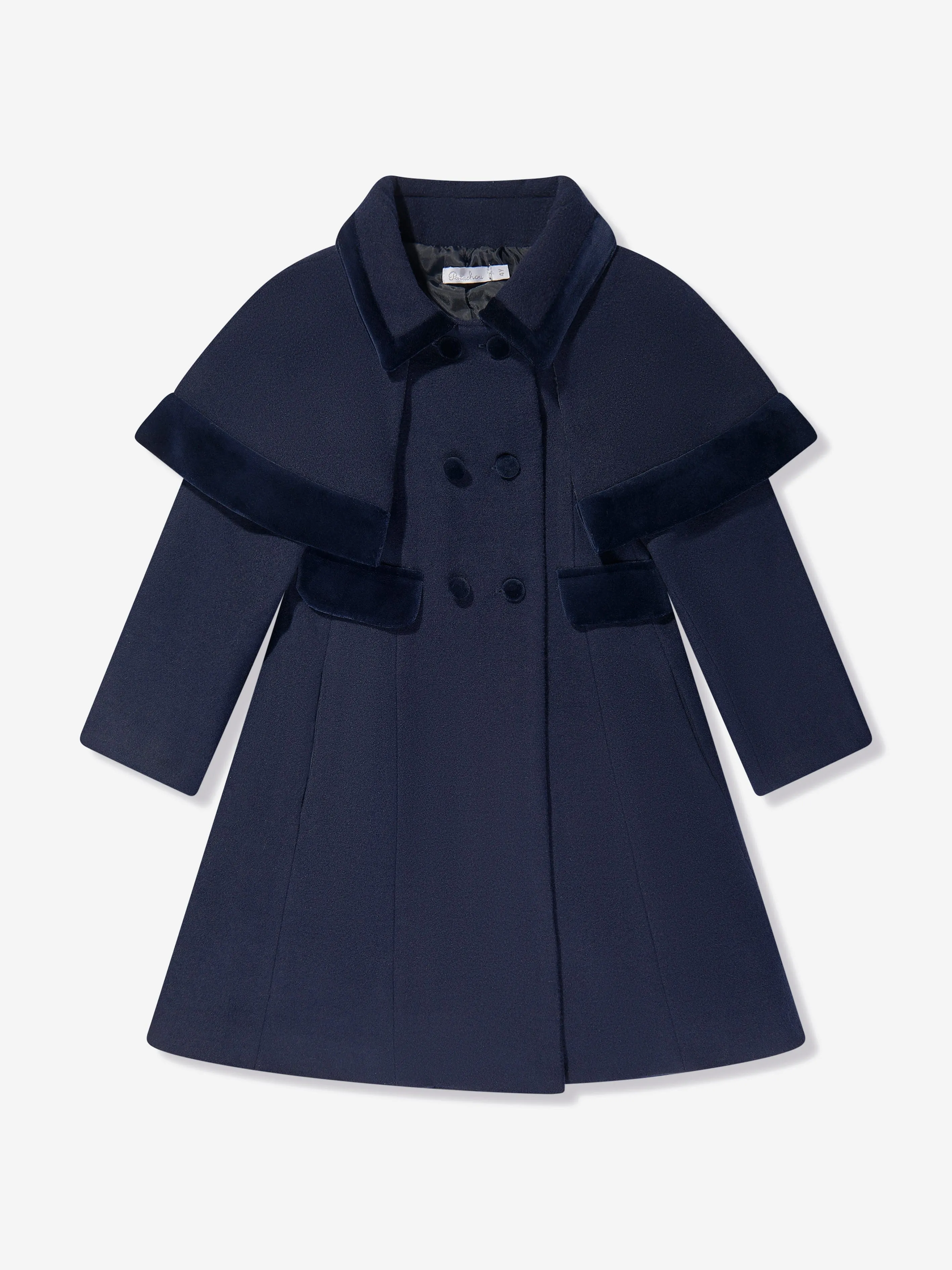 Navy Blue Patachou Girls Classic Coat