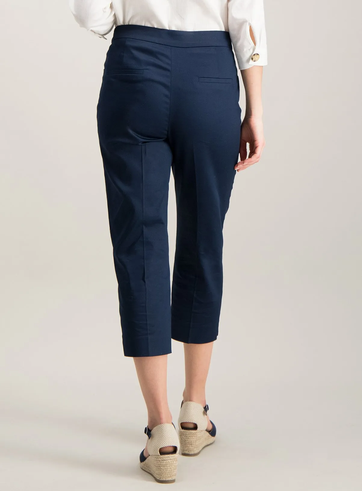 Navy Capri Trousers Size 24