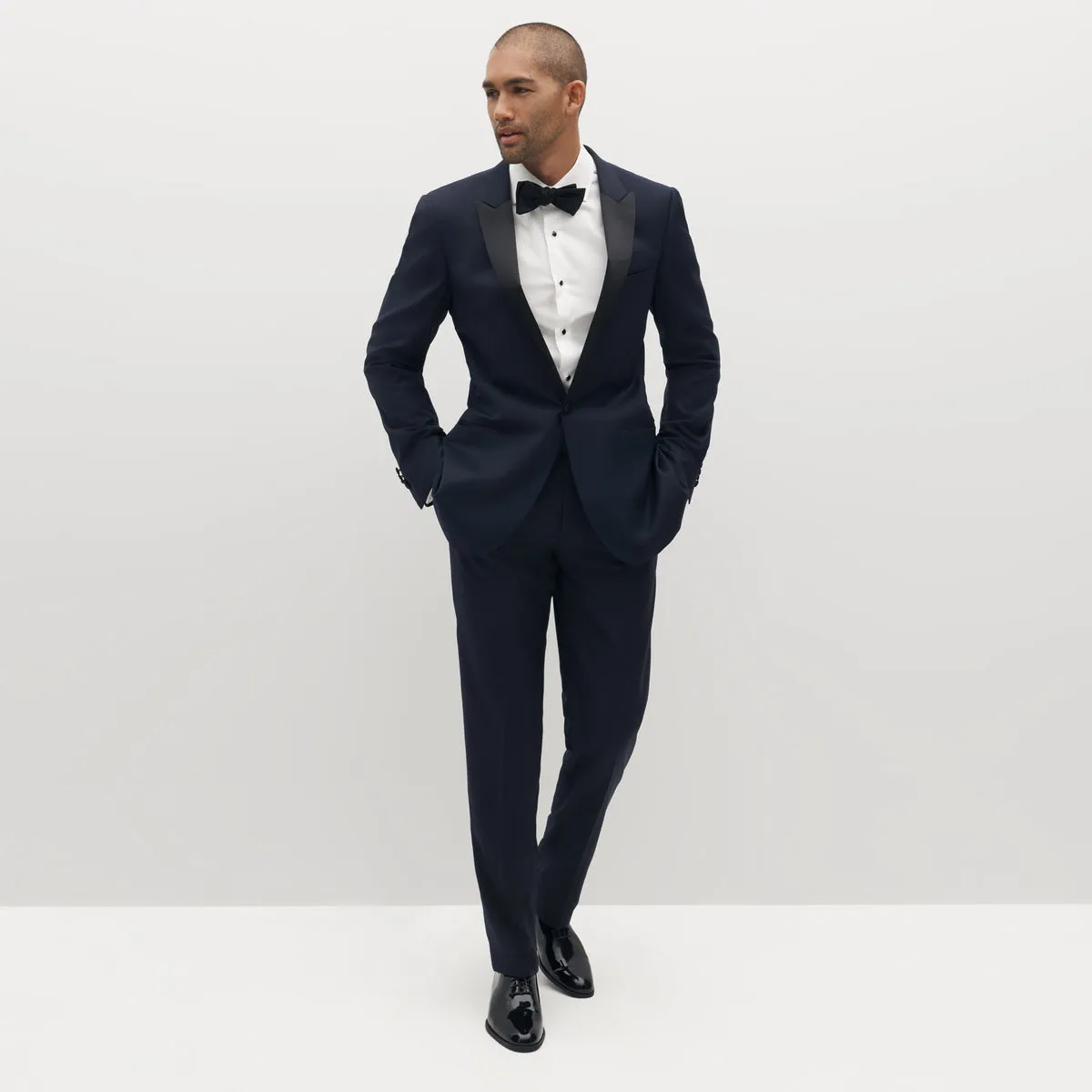 Navy Peak Lapel Tuxedo Jacket for Men