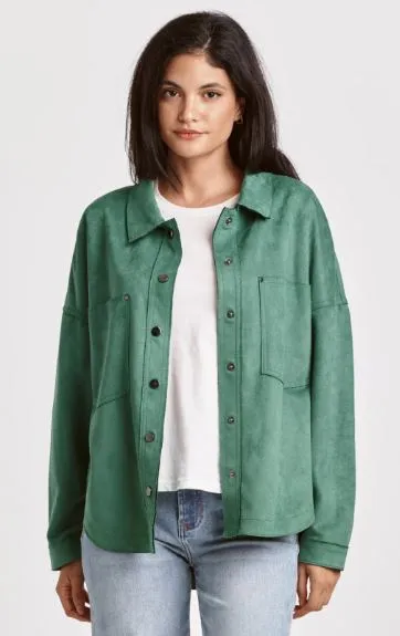 Nephrite suede jacket with Gina shirt style