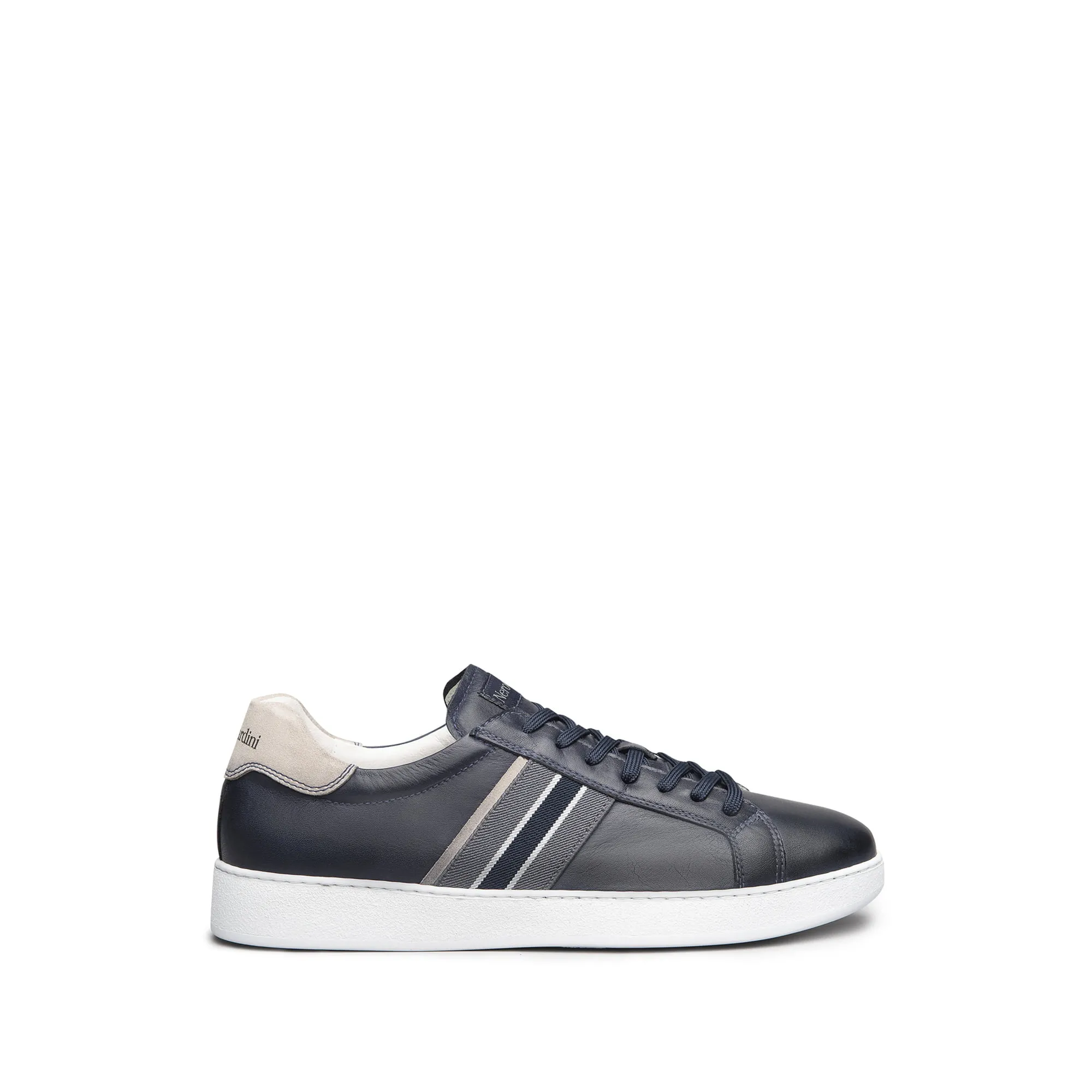 NeroGiardini Men’s Navy Leather Sneaker