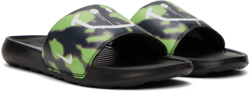 Black & Green Nike Victori One Sandals