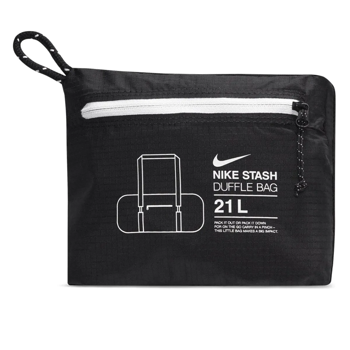 Nike Stash Duffle Bag in Black/White