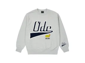 Ode Script Flame Crewneck - Grey by THE ODE.