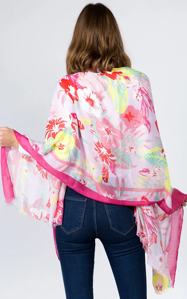 OP9601 Floral Pattern Long Scarf