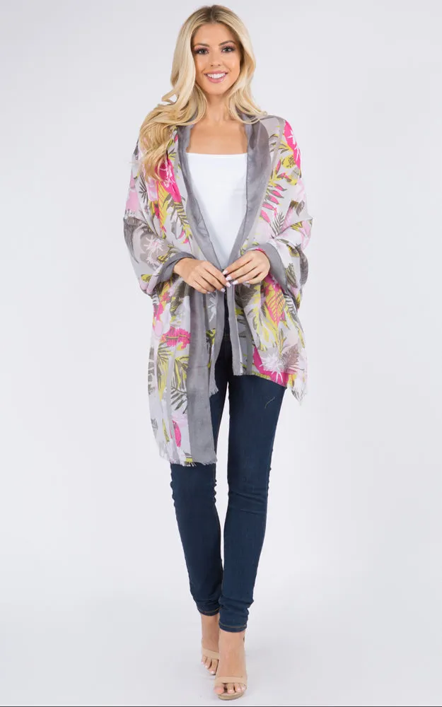 OP9601 Floral Pattern Long Scarf