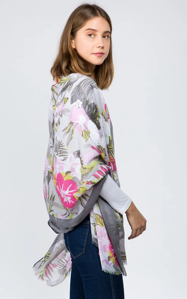 OP9601 Floral Pattern Long Scarf