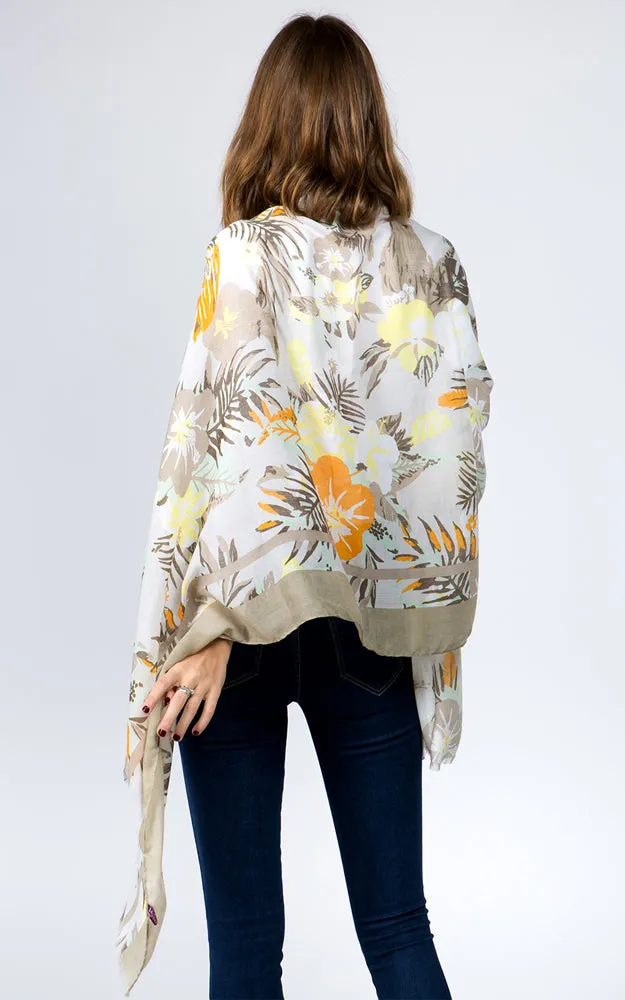 OP9601 Floral Pattern Long Scarf