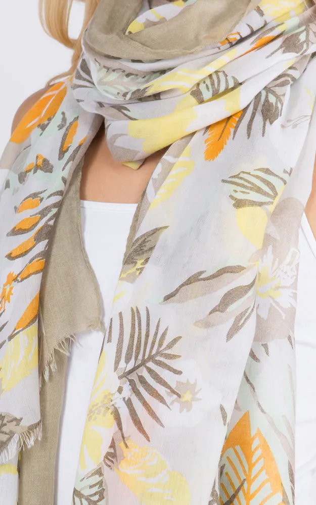 OP9601 Floral Pattern Long Scarf