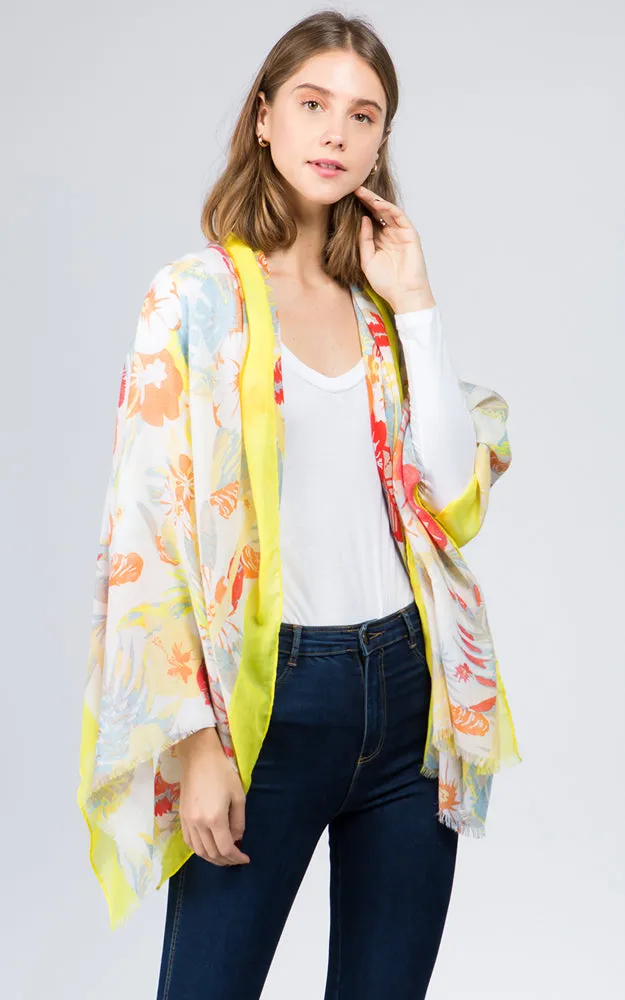 OP9601 Floral Pattern Long Scarf