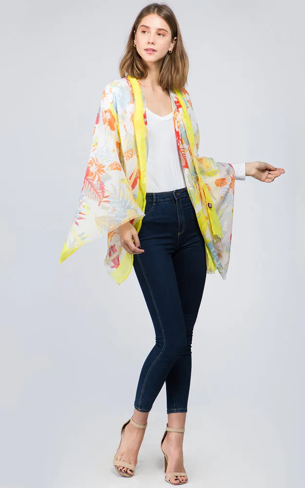 OP9601 Floral Pattern Long Scarf