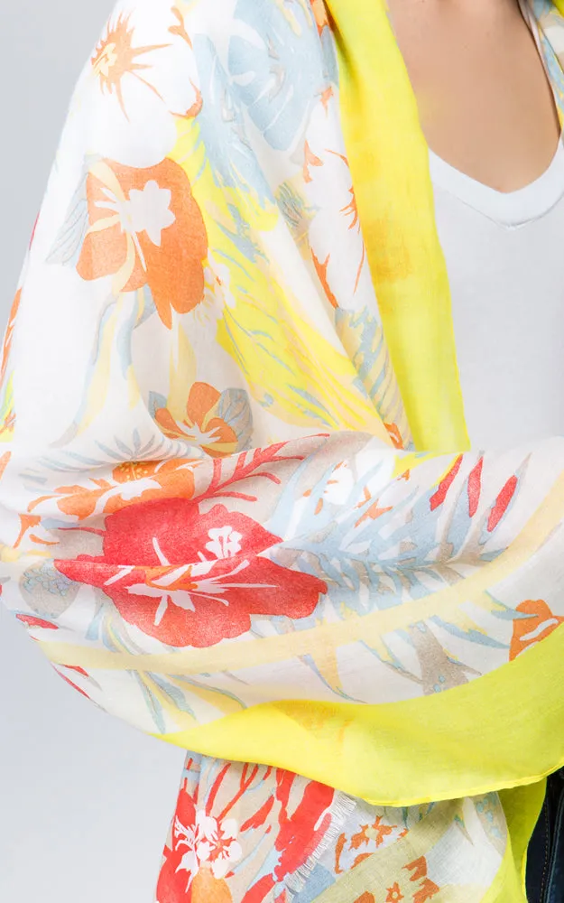 OP9601 Floral Pattern Long Scarf