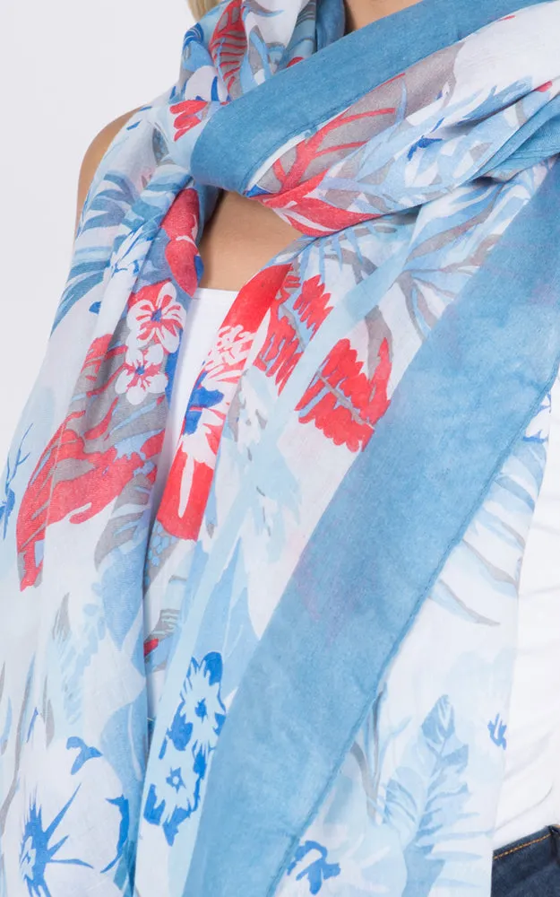 OP9601 Floral Pattern Long Scarf