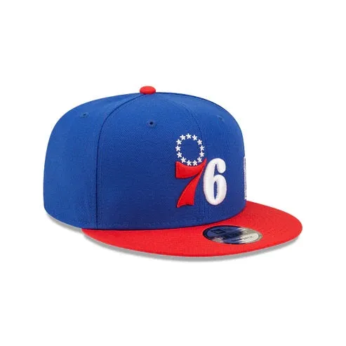 Philadelphia 76ers Red Letter Arch Vintage Green Bottom Hat