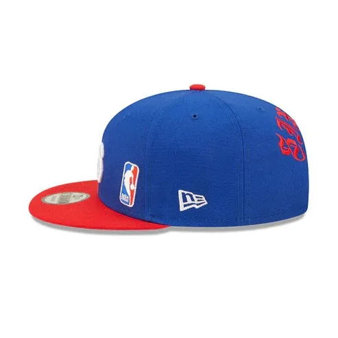 Philadelphia 76ers Red Letter Arch Vintage Green Bottom Hat